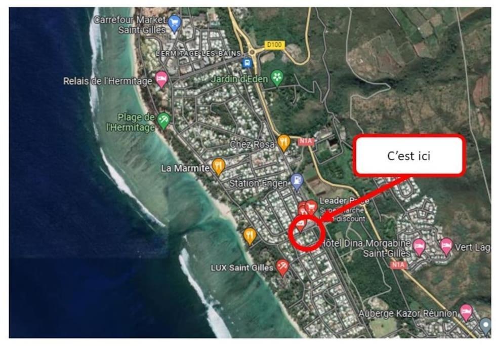 Kazacoco Bungalow A 5 Min A Pieds Du Lagon La Saline Le Bains Bagian luar foto